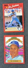 1990 Donruss Bo Jackson 2 Cards (#1, #650)