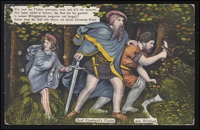 Stories legends, Count Eberhard's escape from Wildbad, verse fairy tales, 31.5.1925