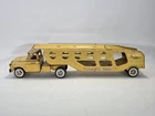 Vintage 1960's Tonka Motor Transport Truck & Trailer Pressed Steel Yellow