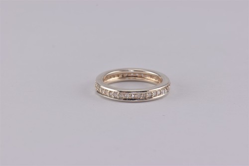 Sterling Silver 3mm Cubic Zirconia Eternity Stackable Band Ring 925 Sz: 5 - Picture 7 of 7