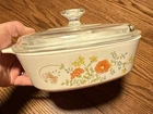 Vintage Corning Ware Wildflower Casserole Dish 2 Quart with Pyrex Lid