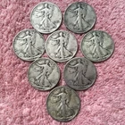 8  WALKING LIBERTY CIRCULATED  90% SILVER HALF DOLLARS LOT # 1
