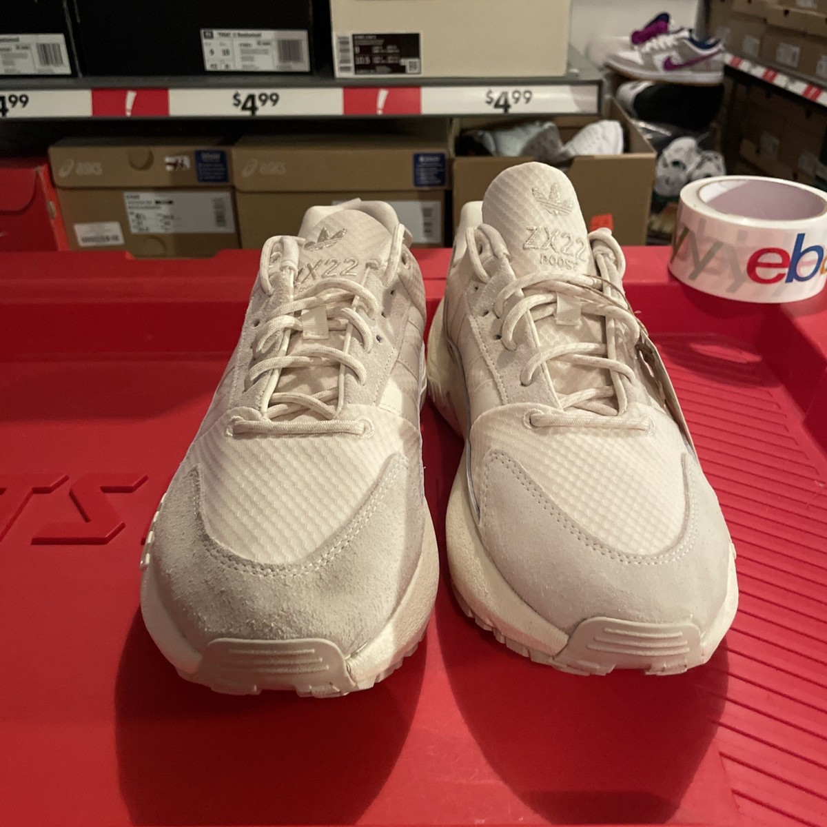 wk　0808 Size 8 - adidas ZX 22 Boost Cream White Bliss for sale