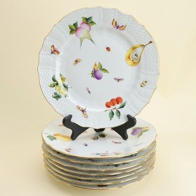 Market Garden by Herend 10 7/8'' Set of 8 Service Plates / Chargers (152