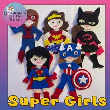 Super Girls - 5 Popular Handmade Characters for Felt Board Play