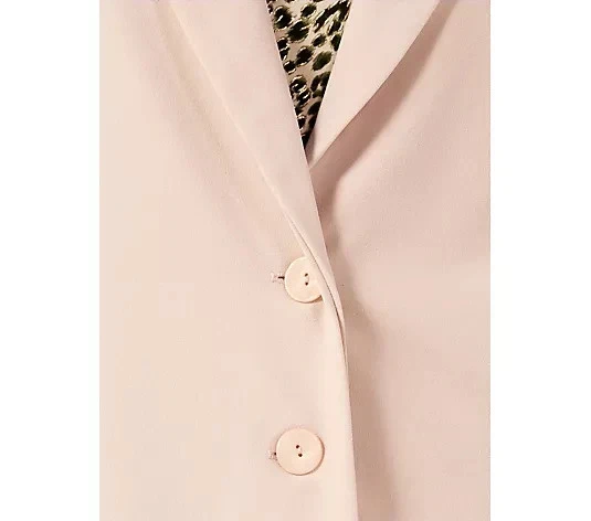 Kim & Co Blazer Ponte Soft Stretch Crepe Relaxed Fit Birch Pink Large - BNWT £75 - Image 2 of 4
