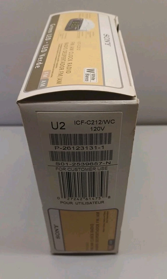 SONY AM/FM Dream Machine Clock Radio ICF-C212 White - Image 4 of 4