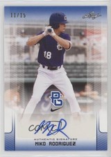 2017 Leaf Perfect Game National Showcase Blue 11/15 Miko Rodriguez Auto 6f8