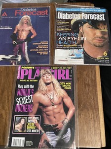 LOT Bret Michaels magazines. PlayGirl And 2 Diabetes Forecast.