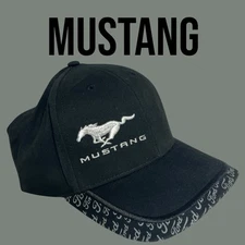 Ford Mustang Logo Embroidered Fitted Baseball Cap Hat - New