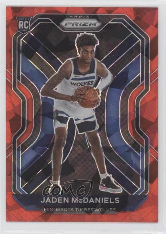 2020-21 Panini Prizm Red Ice Prizm Jaden McDaniels #277 9k1