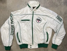 Vintage 1980s Skoal Bandit Racing Jacket – White / Green – Swingster – Size L