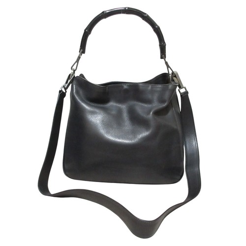 GUCCI  Handle Leather 2 Way Hand Bag Shoulder 001 1638 200047 Black 658836