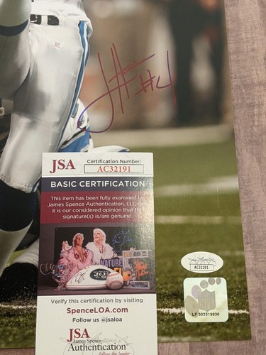 Jason Hanson Signed 11x14 Photo File JSA COA Detroit Lions Washington State HOF - Picture 4 of 5