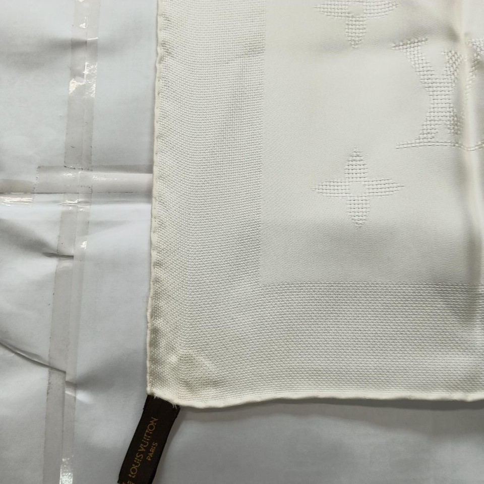 Louis Vuitton Monogram Scarf With Tag Watermark Embroidery eBay