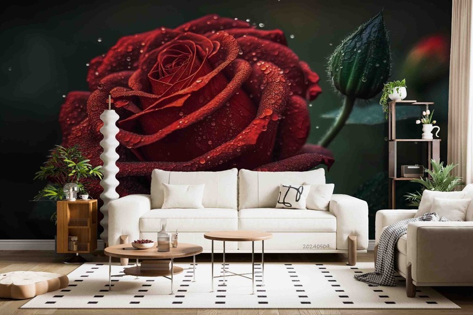 3D Rose Red Floral Wallpaper Wall Murals Removable Wallpaper 14 eBay