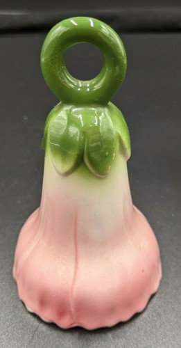 Vintage Norcrest Bell Pink Violet Flower Bell with Original sticker 4 1/4" - 第 1/4 張圖片