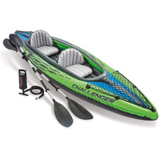 Intex 68306 Challenger k2 kayak canoa gonfiabile 351x76x38 cm 2 posti con remi e