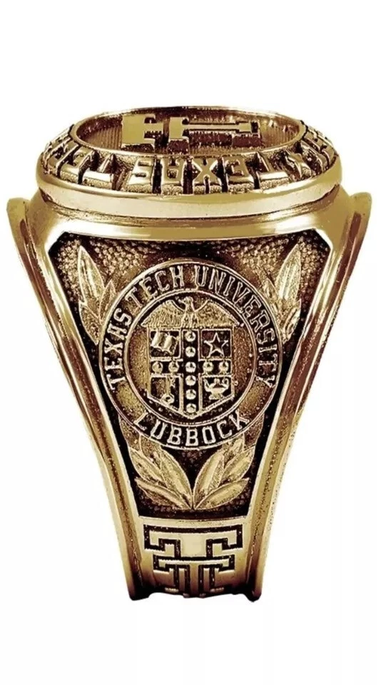 Anillo Texas Tech University, anillo de graduación para estudiantes, anillo de sello para hombre Foto 4 de 4
