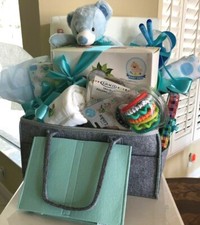 New Baby Boy Gift Set Basket -Large Diaper Caddy for Baby Shower Christmas 275