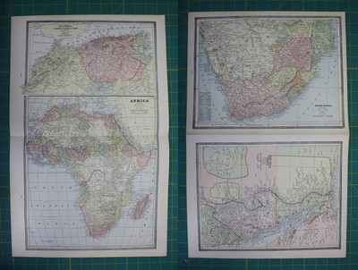 Africa South African Vintage Original 1885 Antique Cram's Atlas Map Crams Lot