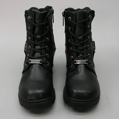 Harley-Davidson Ladies 9 Jocelyn Black Side-Zip Motorcycle Biker