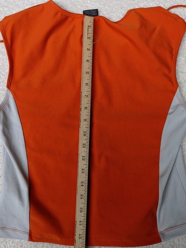 Nike Girls Teen L 14 16 Orange Gray Top dri-fit Drawstring Shoulder - Picture 6 of 8