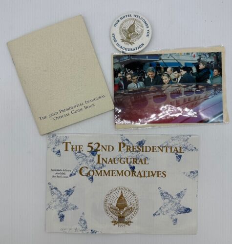 Bill Clinton 52nd Presidential Inaugural Official Guide Book 1993 Photo Pin