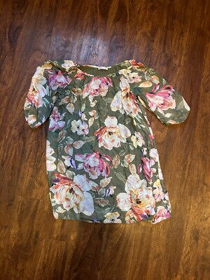 Bellambia-Flowy Shift Dress Green Size Med | eBay