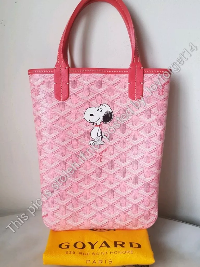 Authentic GOYARD Poitier - Pink with customized Snoopy *Free