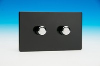 Varilight V-com 2-gang 2-way Push-on/off Rotary Led Dimmer Light Switch 2 X 20- Varilight V-com 2-gang 2-way Push-on/off Rotary Led Dimmer Light Switch 2 X 20-