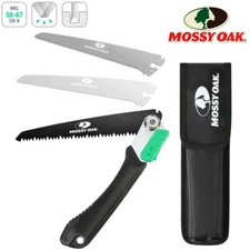 MOSSY OAK 3 in 1 Folding Saw Pruning Hand Saw w/Wood Metal PVC Blade Camping Saw