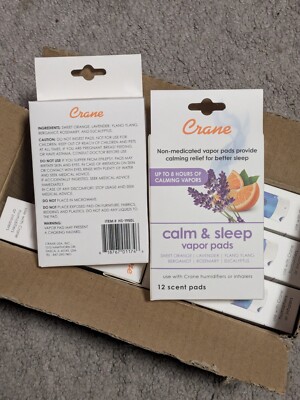 Crane Calm & Sleep Lavendar Universal Vapor Pads 6x 12 Packs HS1950L - Expired