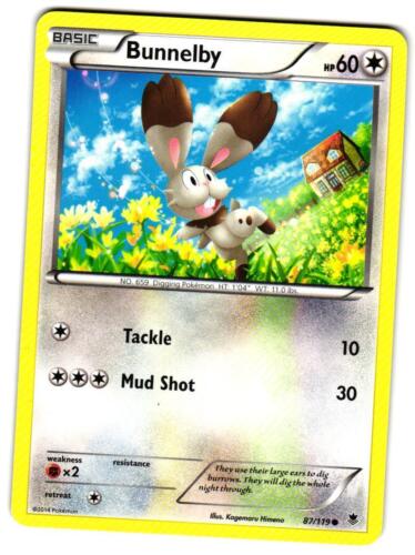 Pokemon XY: Phantom Forces Bunnelby #87/119 Common Lightly played - Picture 1 of 2