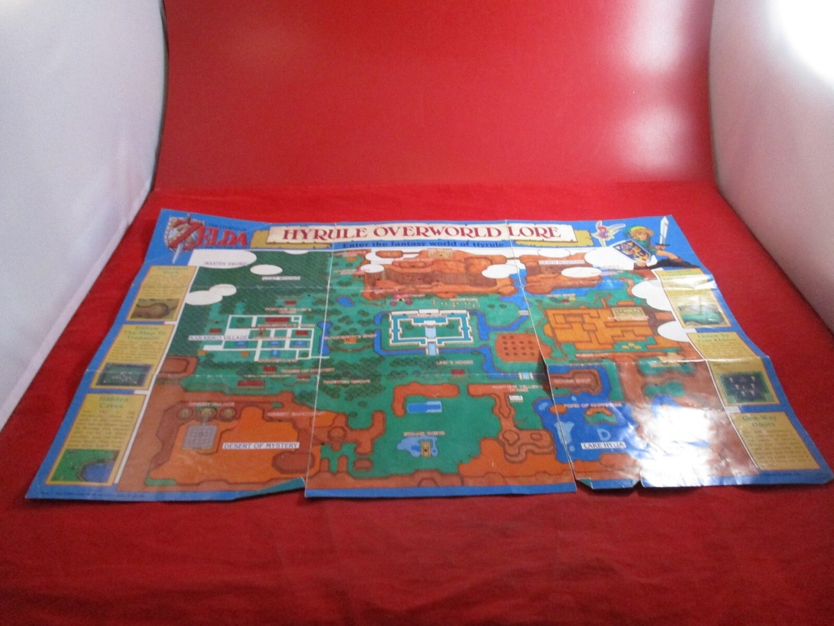 The Legend of Zelda A Link to Past Super Nintendo SNES Map Poster