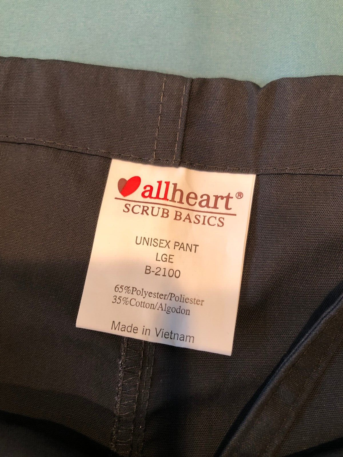 ALL HEART SCRUB BASICS SOLID DARK GREY DRAWSTRING… - image 3