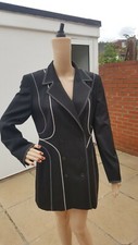 Escada Margaretha Ley Designer Women Blazer Jacket Black 100% New Wool Rrp £750