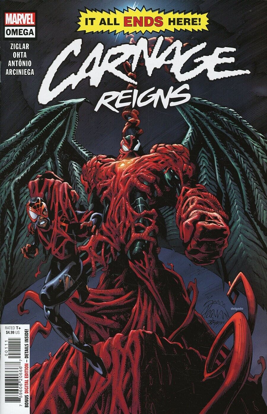 Carnage Reigns Omega #1 Marvel 2023 NM 00111