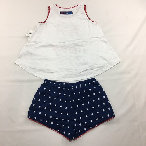 Disney Parks Laugh Love Mickey 2-Piece Girls Size M Americana Flag USA Exclusive - Picture 6 of 11