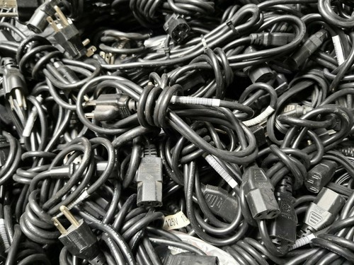 Lot of 100 3-Prong Power Cables 6FT PC, Printer Power Cord