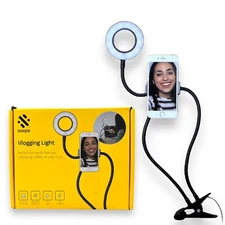 Flexible Vlogging Kit Phone Holder Adjustable LED Ring Light For Smartphones NOB