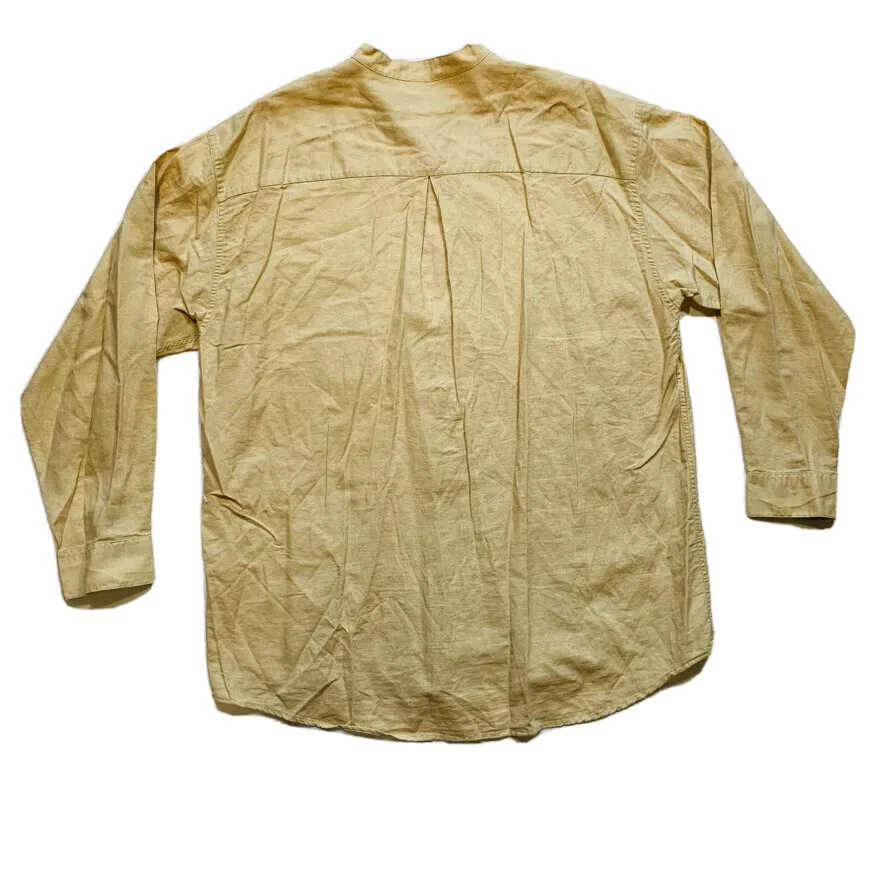 Vintage Geoffrey Beene Linen Blend Shirt Men L Single Needle Long Sleeve Relaxed - Image 2 of 4