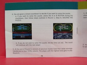 WHEEL OF FORTUNE FAMILY ED. Instruction Manual   No Game   NES Nintendo