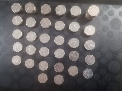 50p Münzen Kew Garden, Peter Rabbit, Rennen, NHS, OLYMPIC,JEMIMA, FUSSBALL. - Bild 1 von 59