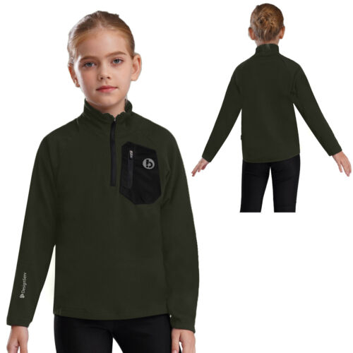 Unisex Kids Outerwear Long Sleeve Coat Stand Collar Sweatshirt Thermal Jacket - Picture 12 of 30