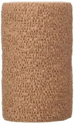 3M Coban Elastic Self-Adherent Cohesive Bandage Wrap 4'' x 5 Yards Tan Pack of 18