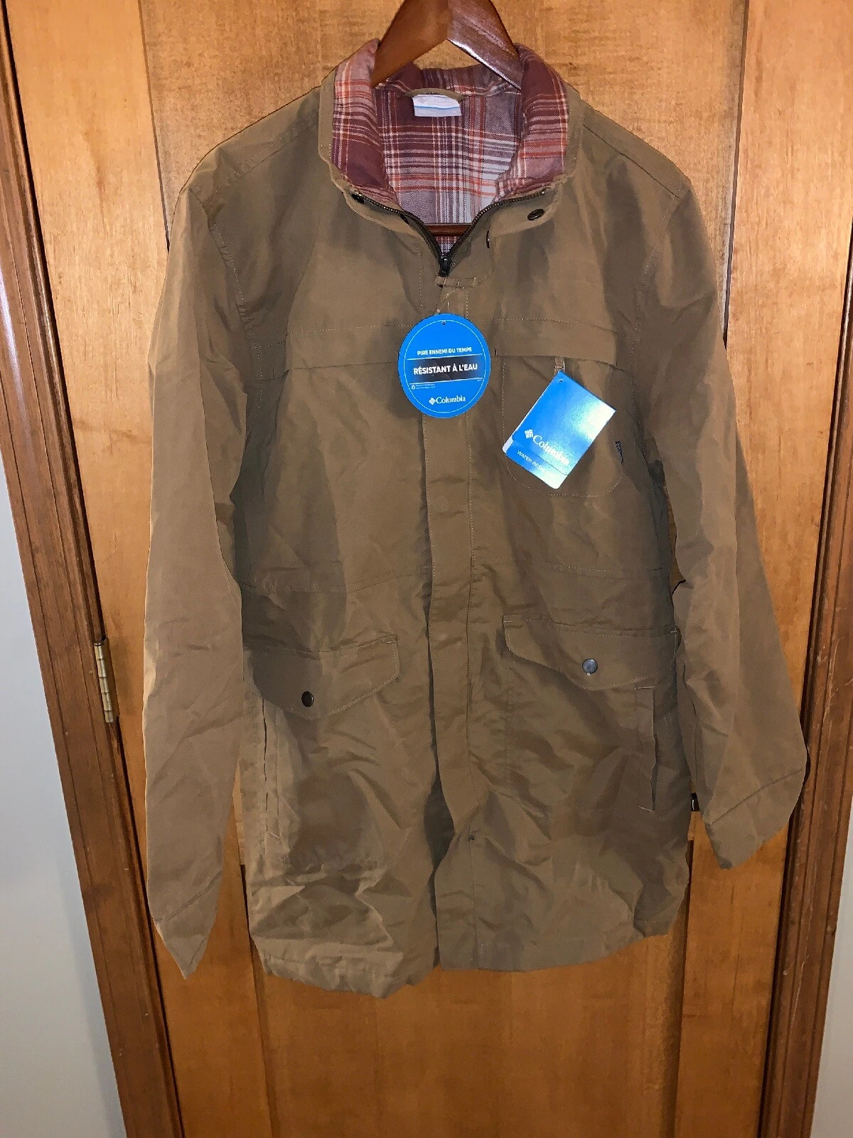 NWT Columbia Aston Lodge Water Resistant Cotton Blend Trench Jacket - $135 - Med