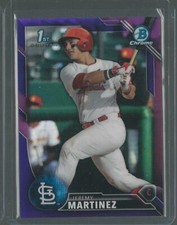 2016 BOWMAN CHROME DRAFT JEREMY MARTINEZ CARDINALS RC PURPLE REFRACTOR SP /250
