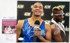 AEW Isiah Kaddisy & Marq Quen Signed Private Party 8x10 Photo B JSA COA