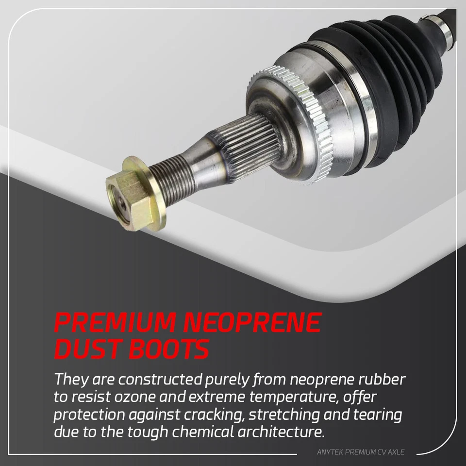 一对前 CV 轴轴适用于 1998 - 02 2003 2004 年克莱斯勒协和道奇 Intrepid — 第 3/4 张图片